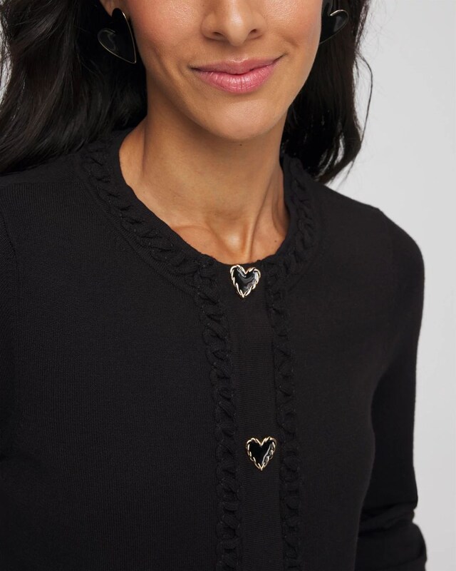 V-Day Embroidered Crewneck Cardigan - image 4